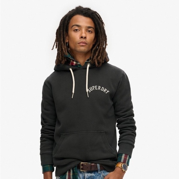 Superdry Eastern Asian Tattoo Graphic Fitted Hoodie Sweatshirt Size XLarge NWT - Picture 2 of 16